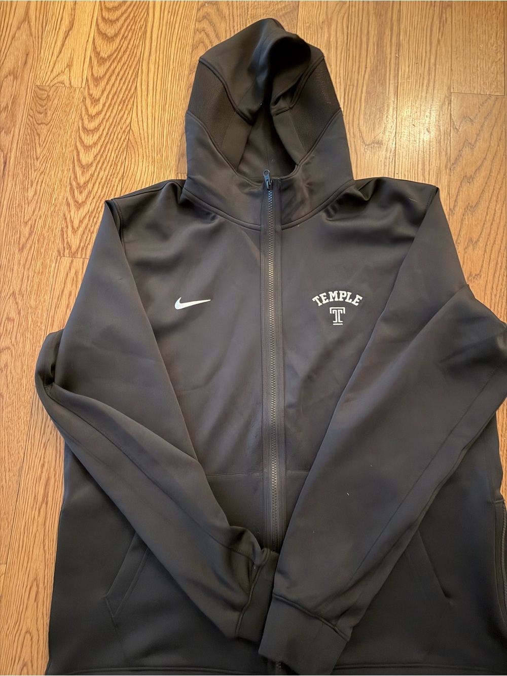 Nike Temple University Black Full-Zip Hooded Jacket